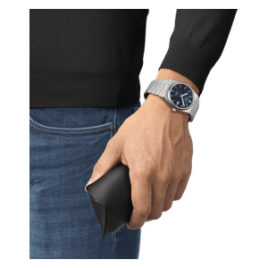  Tissot Watch t1374071104100 For Men - Analog Display, Stainless Steel Band - Gray 