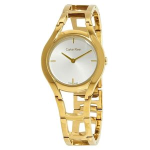  Calvin Klein Watch K6R23526 For Women - Analog Display, Stainless Steel Band - Gold 