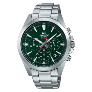  Casio Watch EFV-630D-3AVUDF For Men - Analog Display, Stainless Steel Band - Silver 