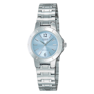  Casio Watch For Women - Analog Display, Stainless Steel Band - Silver 