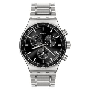  Swatch Watch YVS495G For Men - Analog Display, Stainless Steel Band - Sliver 