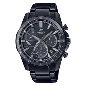  ساعة كاسيو للرجال EQS-930MDC-1AVUDF - عرض بعقارب, سوار من ستانلس ستيل - اسود 