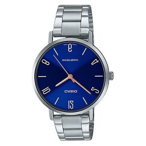  Casio Watch LTP-VT01D-2B2UDF For Women - Analog Display, Stainless Steel Band - Silver 
