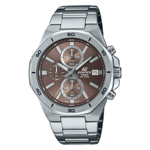  ساعة كاسيو للرجال EFV-640D - عرض بعقارب, سوار من ستانلس ستيل - سلفر 