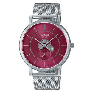  Casio Watch MTP-B130M-4AVDF For Men - Analog Display, Stainless Steel Band - Silver 