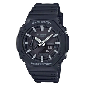  Casio Watch GA-2100-1ADR For Men - Analog Display, Resin Band - Black 