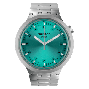  Swatch Watch SB07S100G For Men - Analog Display, Stainless Steel Band - Silver 