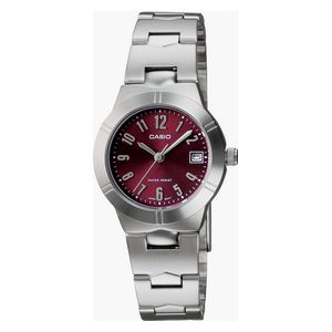 Casio Watch For Women - Analog Display, Stainless Steel Band - Silver