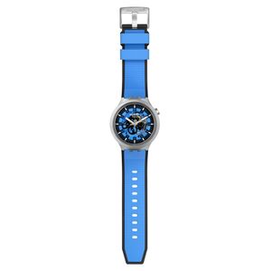  Swatch Watch SB07S106 For Unisex - Analog Display, Silicon Band - Blue 