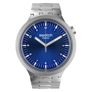  Swatch Watch SB07S102G For Men - Analog Display, Stainless Steel Band - Silver 