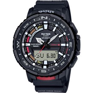  Casio Watch PRT-B70-1DR For Men - Digital Display, Resin Band - Black 