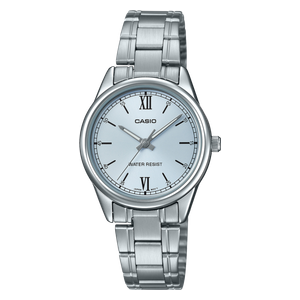  Casio Watch For Women - Analog Display, Stainless Steel Band - Silver 