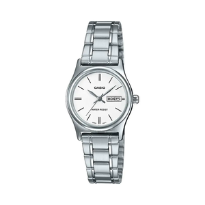 Casio Watch LTP-V006D-7B2UDF For Women - Analog Display, Stainless steel Band - Silver