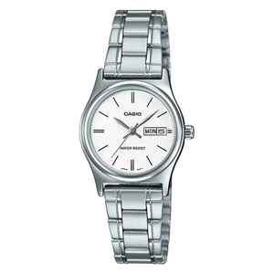 Casio Watch LTP-V006D-7B2UDF For Women - Analog Display, Stainless steel Band - Silver