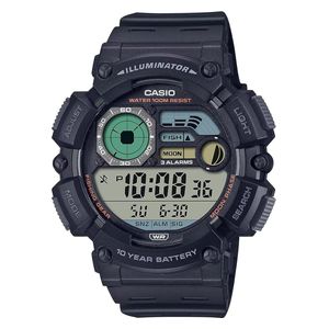  Casio Watch WS-1500H-1AVDF For Men - Digital Display, Resin Band - Black 