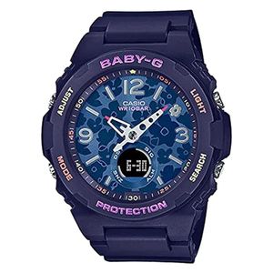  Casio Watch BGA-260FL-2ADR For Women - Analog Display, Resin Band - Blue 