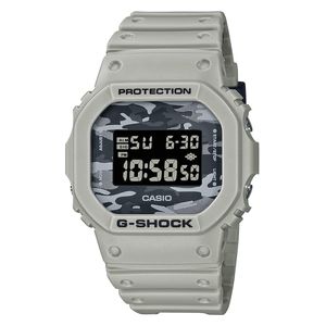  ساعة كاسيو للرجال DW-5600CA-8DR - عرض رقمي, سوار من راتنج - رمادي 