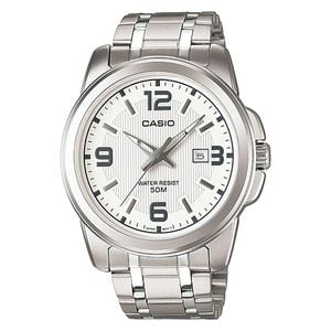  ساعة كاسيو للرجال MTP-1314D-7AVDF - عرض بعقارب, سوار من ستانلس ستيل - سلفر 