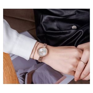 JULIUS Watch JA-787 For Women - Analog Display, Stainless Steel Band - Rose