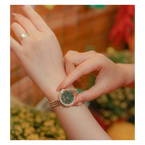 ساعة جوليوس للنساء JA-1285C - عرض بعقارب, سوار من ستانلس ستيل - زهري