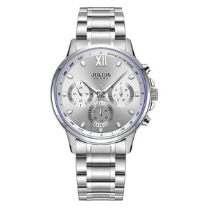  JULIUS Watch For Men - Analog Display, Stainless Steel Band - Silver 