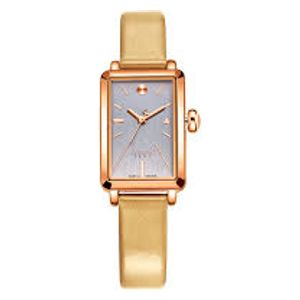 JULIUS Watch JA-941 For Women - Analog Display, Leather Band - Gold