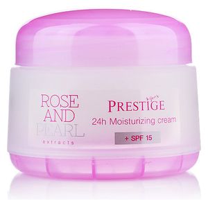  Rosa Impex Vip's Prestige Rose & Pearl 24h Moisturizing Cream 24h hydration - 50 ml 