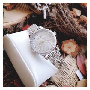 ساعة جوليوس للنساء JA-1219A - عرض بعقارب, سوار من ستانلس ستيل - سلفر