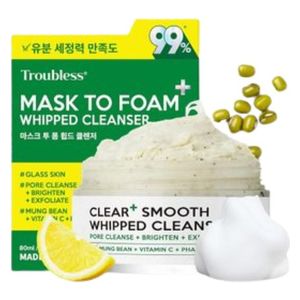  Troubless Mask to Foam Whipped Cleanser, 80 ml 