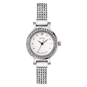 JULIUS Watch JA-804A For Women - Analog Display, Stainless Steel Band - Silver
