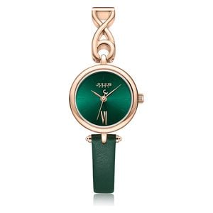 JULIUS Watch For Women - Analog Display, Leather Band - Green