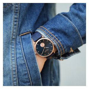 JULIUS Watch For Men - Analog Display, Leather Band - Blue