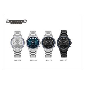  JULIUS Watch For Men - Analog Display, Stainless Steel Band - Silver 