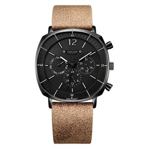 JULIUS Watch For Men - Analog Display, Leather Band - Brown