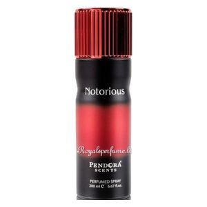  Notorious by Pendora Scents for Men - Deodorant Body Spray,  200 ml 