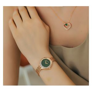  ساعة جوليوس للنساء - عرض بعقارب, سوار من ستانلس ستيل - ذهبي 