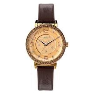  JULIUS Watch For Women - Analog Display, Leather Band - Brown 