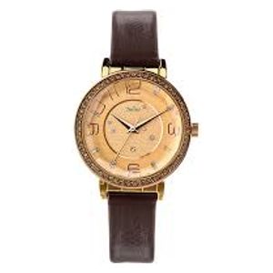  JULIUS Watch For Women - Analog Display, Leather Band - Brown 