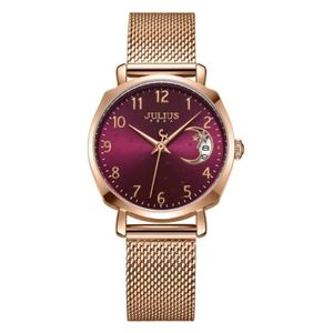 JULIUS Watch JA-1146 For Women - Analog Display, Stainless Steel Band - Bronze
