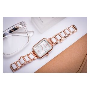JULIUS Watch For Women - Analog Display, Stainless Steel Band - Rose Gold