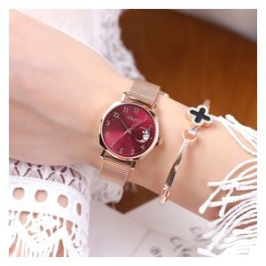 JULIUS Watch JA-1146 For Women - Analog Display, Stainless Steel Band - Bronze