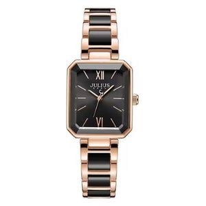  JULIUS Watch JA-1273 For Women - Analog Display, Stainless Steel Band - Black 