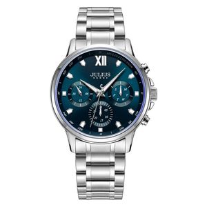  JULIUS Watch For Men - Analog Display, Stainless Steel Band - Silver 