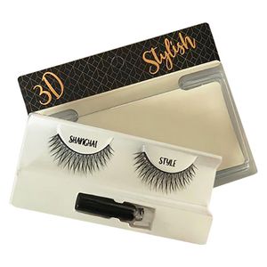 Dr. Aal Natural Hair False Lashes In Shanghai 3D Style with Adhesive Set
