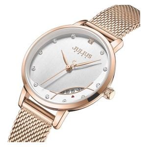 JULIUS Watch JA-1179 For Women - Analog Display, Stainless Steel Band - Rose