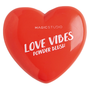  Magic Studio Love Vibes Powder Blusher - Heart-Shaped Compact, 4g 