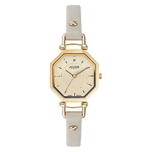  JULIUS Watch For Women - Analog Display, Leather Band - Milky 
