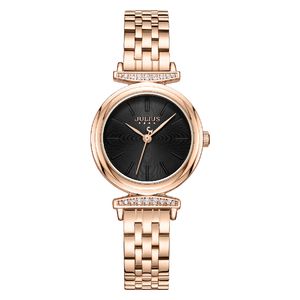 JULIUS Watch For Women - Analog Display, Stainless Steel Band - Rose Gold