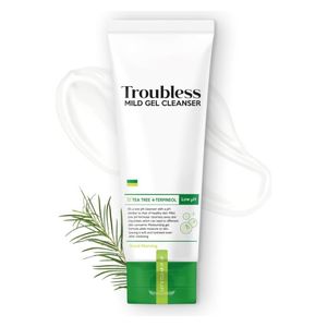  Troubless Mild Gel Cleanser with 4-Terpineol - Sensitive, Oily, and Acne-Prone Skin, 120ml 
