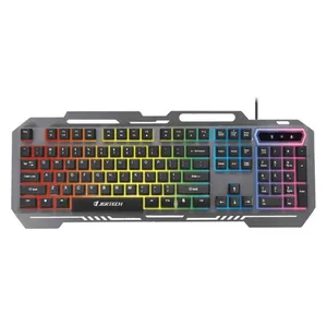  لوحة مفاتيح العاب سلكية جيرتيك K910 - اضاءة RGB - اسود 
